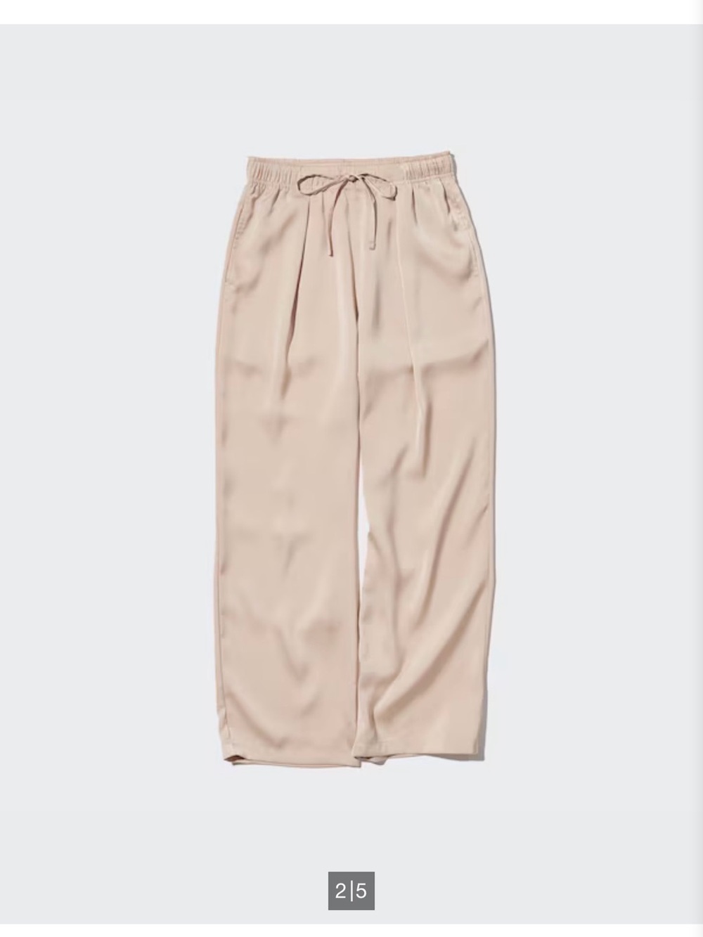 Uniqlo Satin Drape Straight Pants
